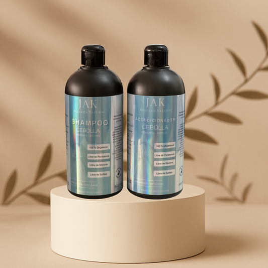 Pack Anti Caída de Cebolla + Jengibre y Biotina 500 ml