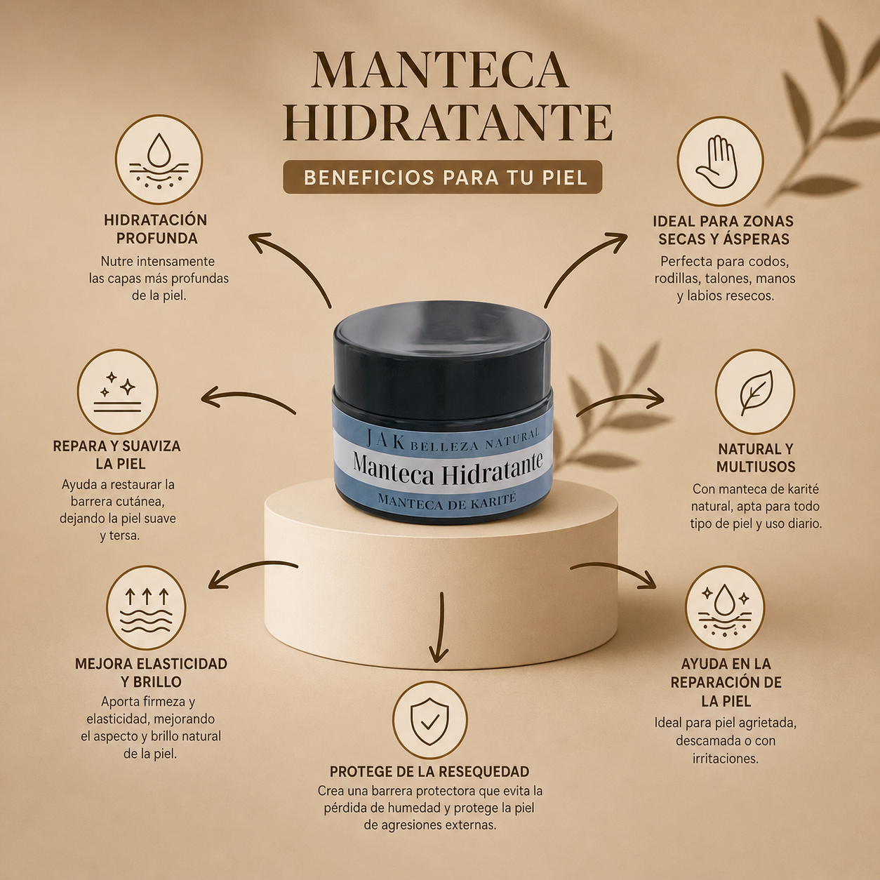 MANTECA HIDRATANTE DE KARITÉ 30 ml